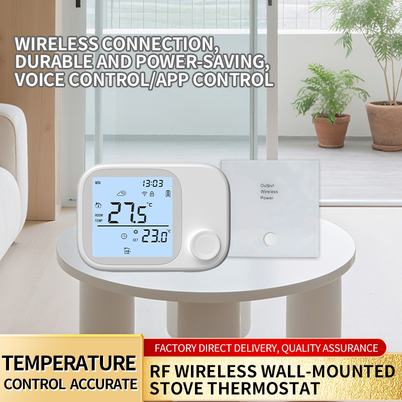 WiTH3 RF Radio frequenz 433 wand montierter Ofen thermostat