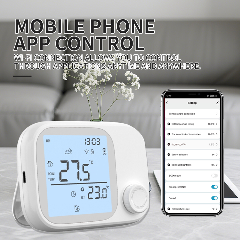 WiTH3 RF Radio frequenz 433 wand montierter Ofen thermostat